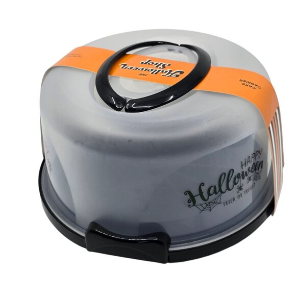 Halloween Shop Cake Carrier "Happy Halloween Trick or Treat" NWT - Picture 5 of 7
